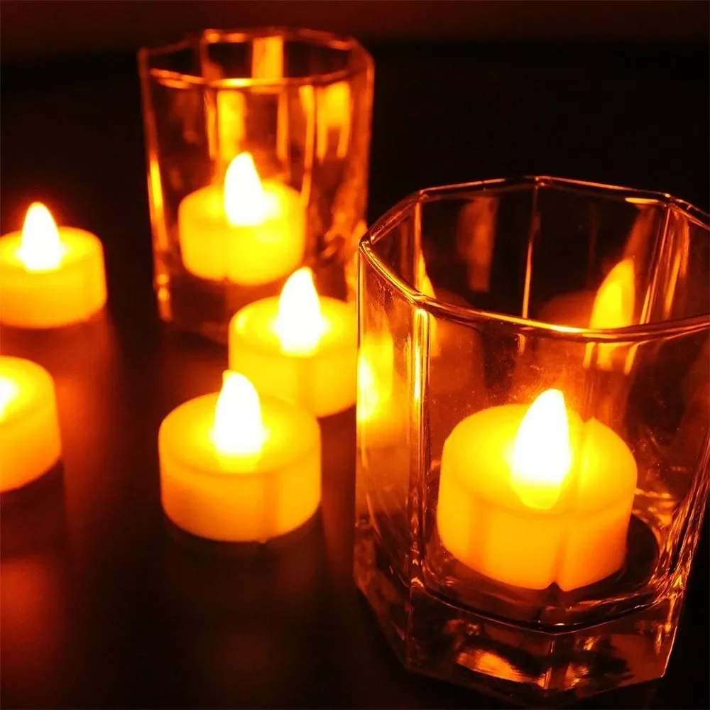 24Pcs Battery-Operated Flameless Tealight Candles with 200+Hours Lighting Capacity - Image 6
