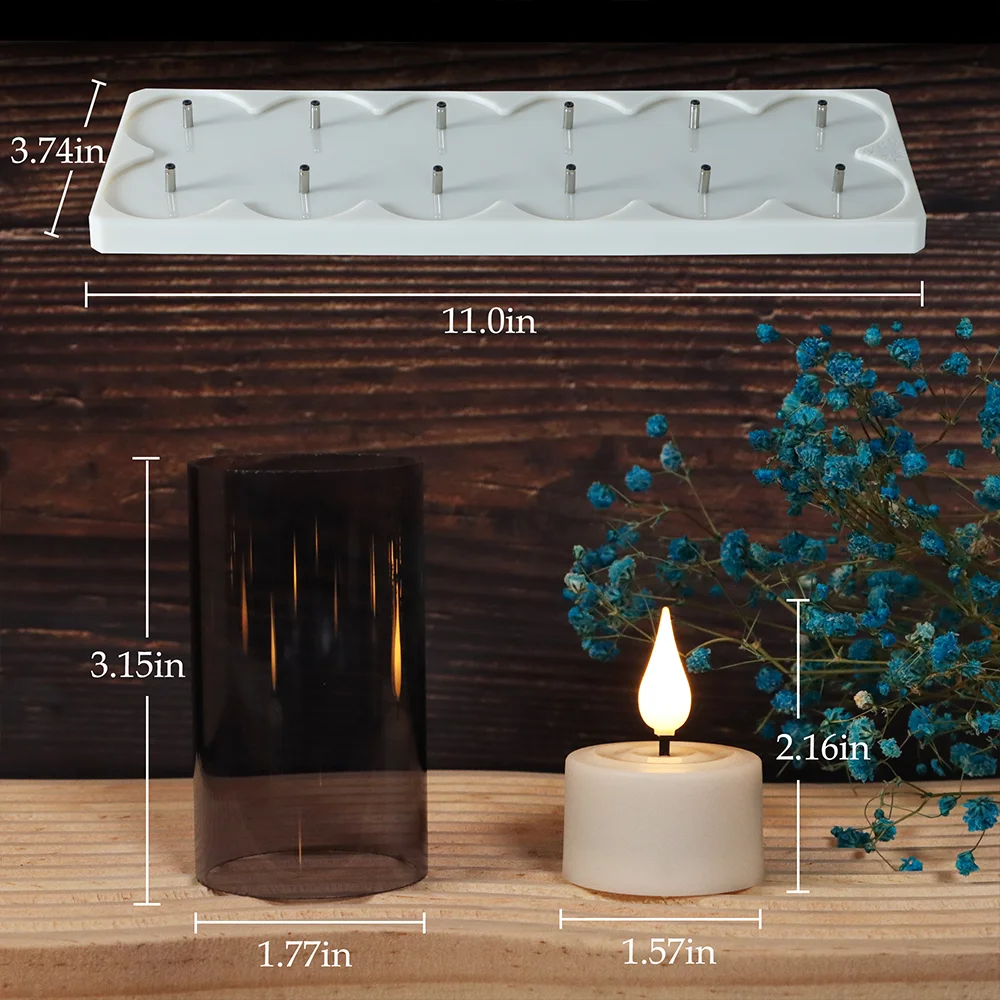 6/12Pcs LED Rechargeable Tealight Flameless Candle Lamp - Image 5
