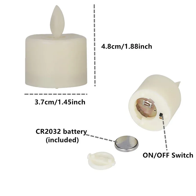 4-12 Moving Wick Flameless Tealight Candles With Remote Control for All Events - Image 11